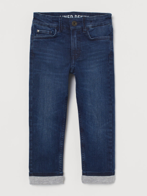 Skinny Fit Lined Jeans