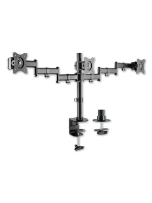 Alera Adaptivergo Pole-mounted Monitor Arm, Triple Monitor Up To 27", Black Aema3b