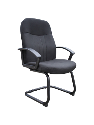 Mid Back Fabric Guest Chair Black - Boss Office Products