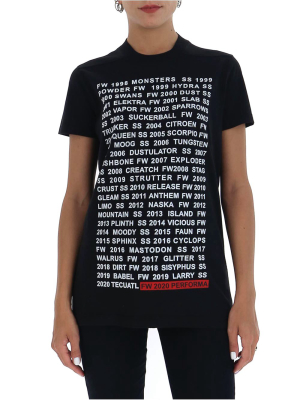 Rick Owens Drkshdw Text Print T-shirt