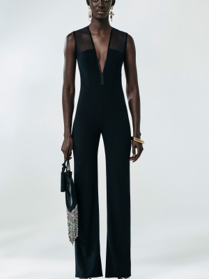 Blade Crepe Straight-leg Jumpsuit