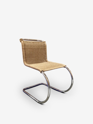 Mies Van Der Rohe Mr Rattan Armless Side Chair By Knoll