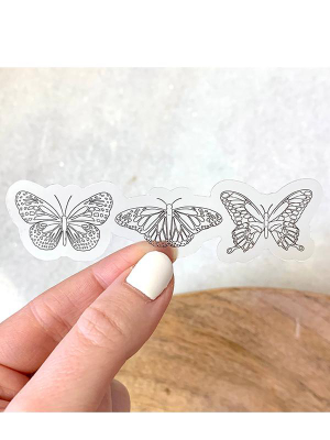 Clear Butterfly Series Sticker