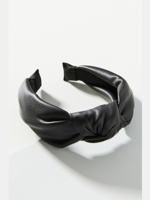 Faux Leather Knotted Headband