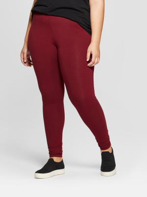 Women's Plus Size Mid-rise Ankle Length Leggings - Ava & Viv™