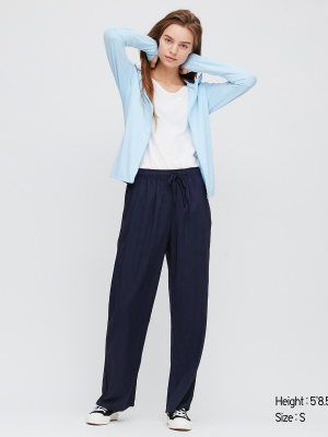 Women Drape Straight Pants