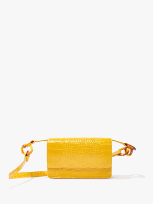 Faux Croc Leather Crossbody Bag