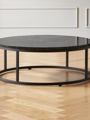 Smart Round Black Marble Coffee Table