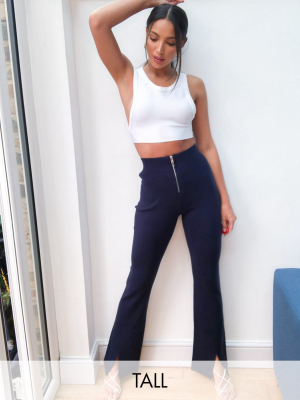 4th + Reckless Tall Knitted Flare Pants Two-piece In Navy