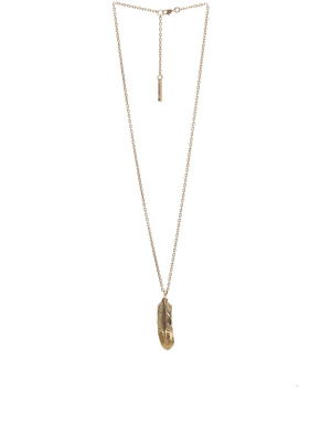 Feather Charm Necklace (bmom052-gold)