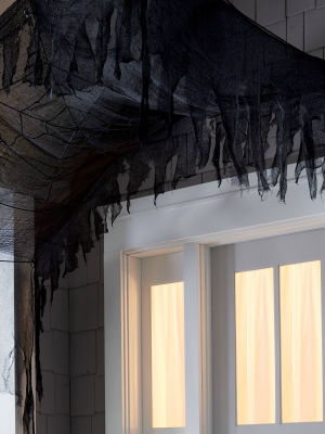 Black Spiderweb Halloween Ceiling Tapestry - Hyde & Eek! Boutique™