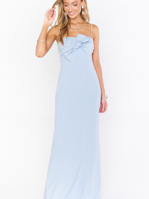 Harper Gown ~ Steel Blue Stretch