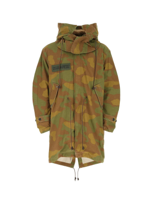 Dsquared2 Camouflage Hooded Parka Coat