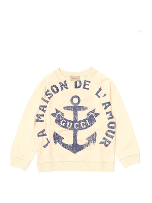 Gucci Kids Logo Anchor Print Sweatshirt