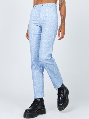 Addison Printed Jeans Blue