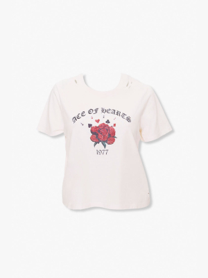 Plus Size Ace Of Hearts Graphic Tee