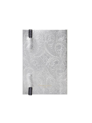 Paseo Embossed Silver Notebook Design By Christian Lacroix