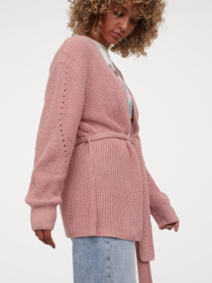 Cardigan With Tie Belt