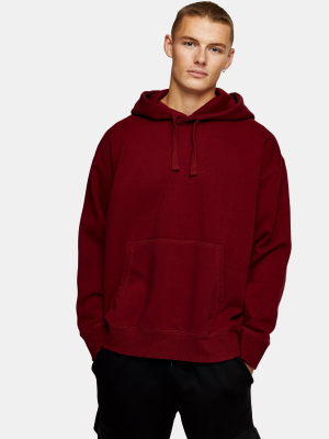 Washed Burgundy Oversized Hoodie