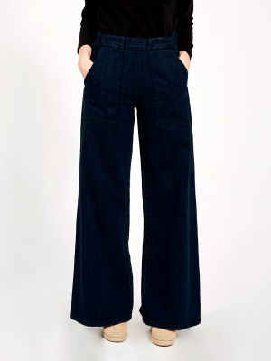 Extra Dark Indigo Long Sabrina Pants