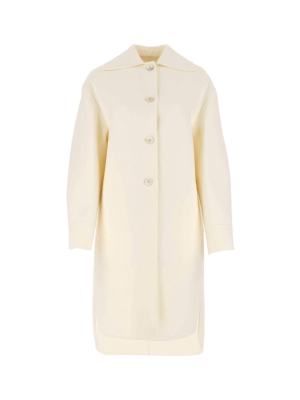 Jil Sander Single-breasted Spread Collar Coat