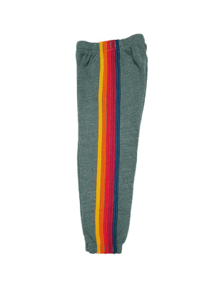 Kid's 5 Stripe Sweatpants - Heather Grey