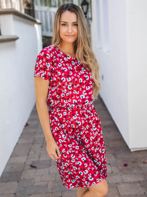 Floral Kolbie Dress - Red