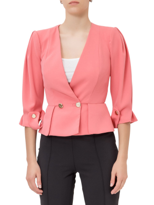 Elisabetta Franchi Cropped Sleeve Blazer