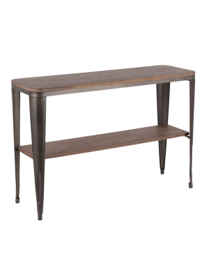 Oregon Industrial Console Table Antique/espresso Wood - Lumisource