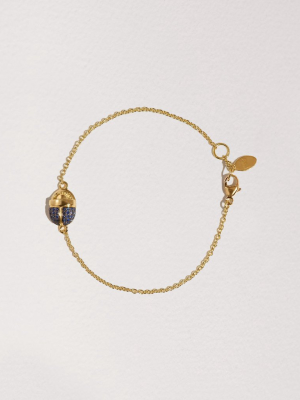 Pavé Scarab Chain Bracelet