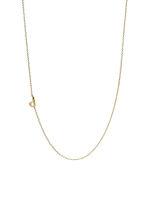 "p" Offset Initial Necklace