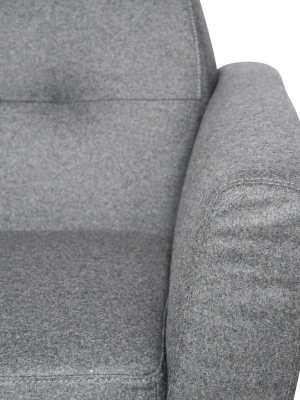 Luca Light Grey Wool Loveseat