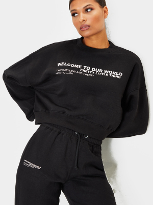 Prettylittlething Black 2020 Slogan Cropped...