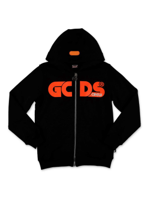 Gcds Kids Logo Printed Hooded Jacket