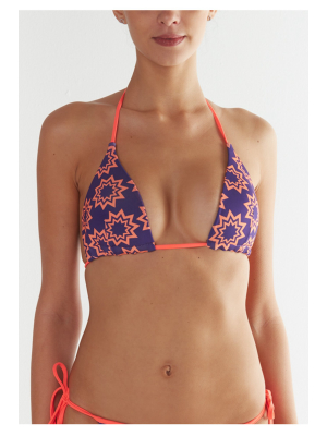 Valentina Bikini Top In Purple & Orange