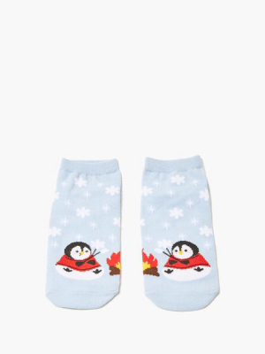 Penguin Print Ankle Socks