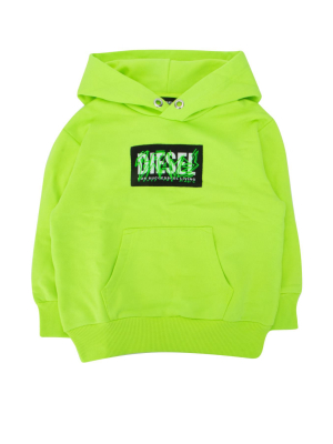 Diesel Kids Logo Patch Hoodie