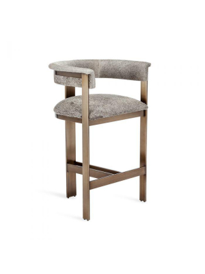 Darcy Hide Counter Stool - Bronze