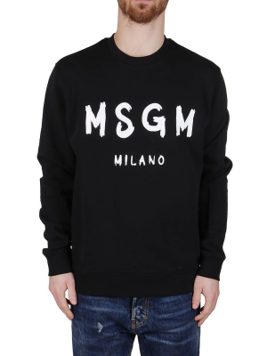 Msgm Logo Printed Sweatshirt