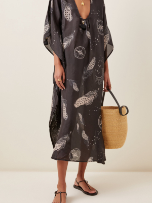 Amelie Printed Silk Caftan