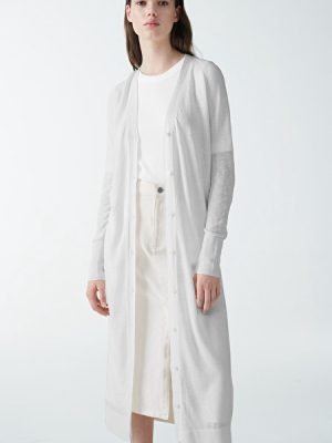 Long Linen-silk Cardigan