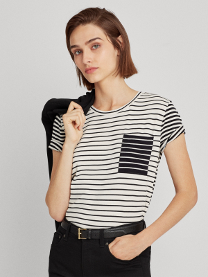 Striped Cotton-blend Tee