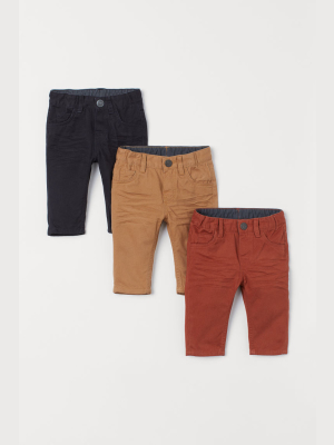 3-pack Twill Pants