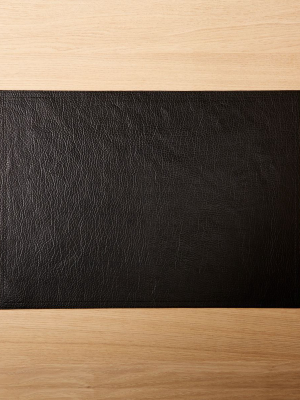 Faux Black Leather Placemat