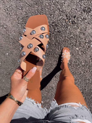 Nude Jordyn Studded Sandal