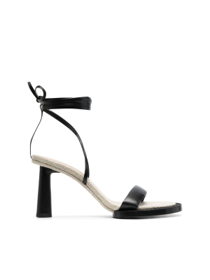 Jacquemus Les Carrés Ronds Asymmetrical Sandals