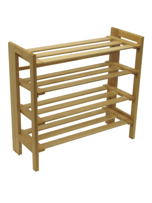 Clifford Foldable Shoe Rack - Natural - Winsome