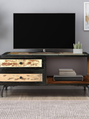 49" Carder Boho Industrial Tv Stand Brown - Christopher Knight Home