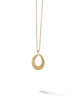 Marco Bicego® Lucia Collection 18k Yellow Gold And Diamond Loop Pendant