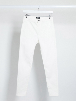 Bershka Jeggings In White